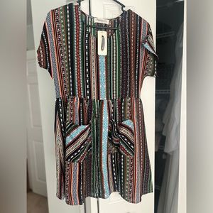 Multi color dress Impressions